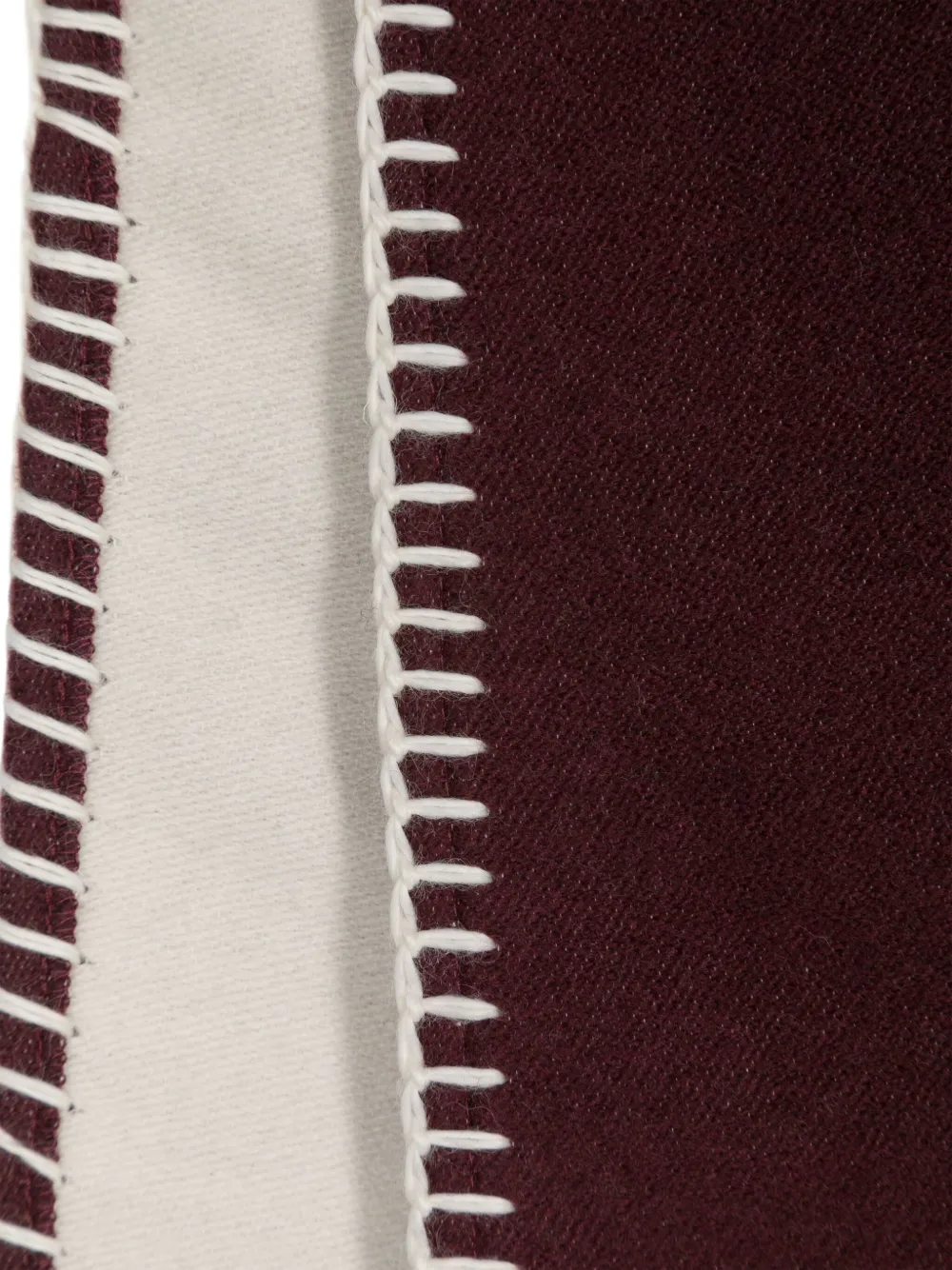 Lanvin logo-intarsia wool-silk blend scarf - Rood
