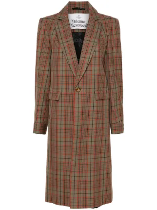 Vivienne Westwood Alien チェック コート | グリーン | FARFETCH JP