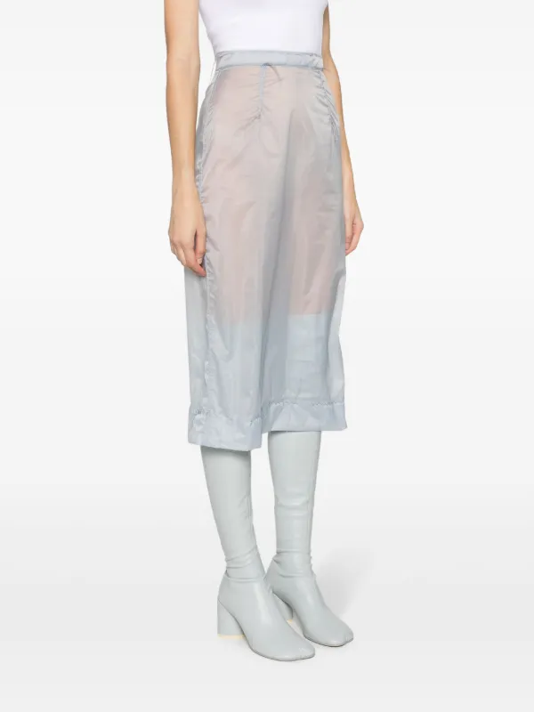Maison Margiela Inside Out Pencil Skirt | Blue | FARFETCH