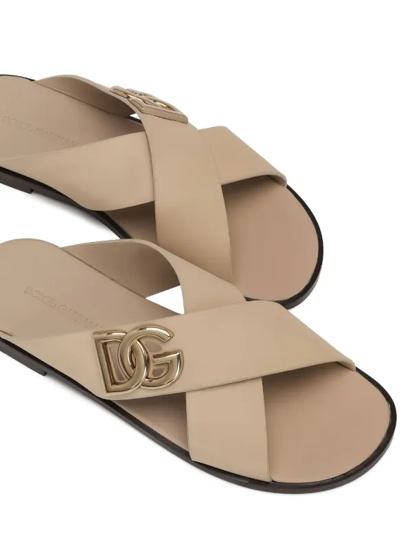 Dolce & Gabbana DG レザーサンダル | ニュートラル | FARFETCH JP