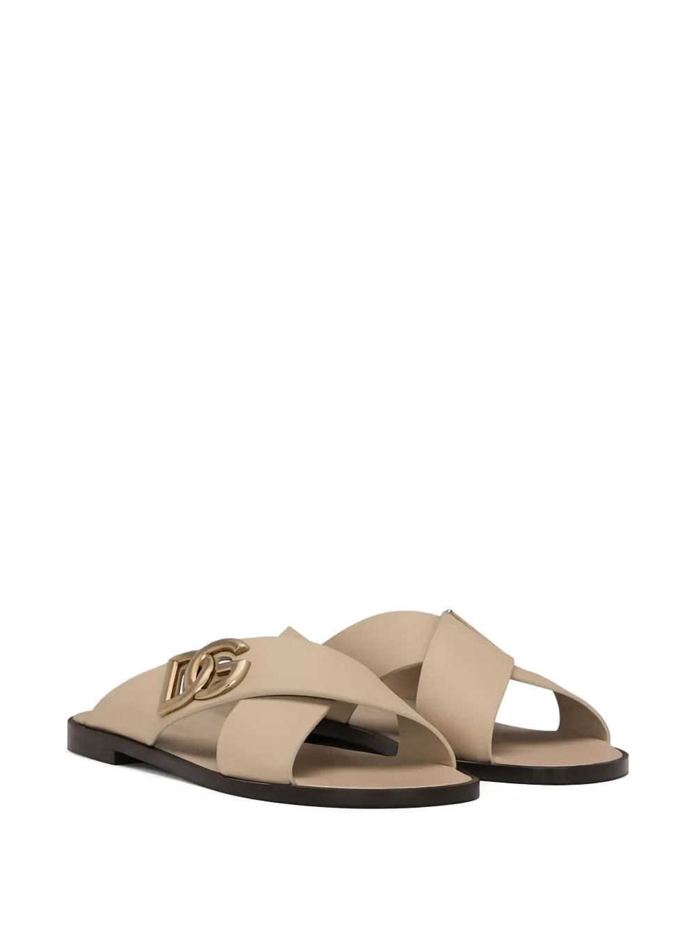 Dolce & Gabbana Leren sandalen - Beige
