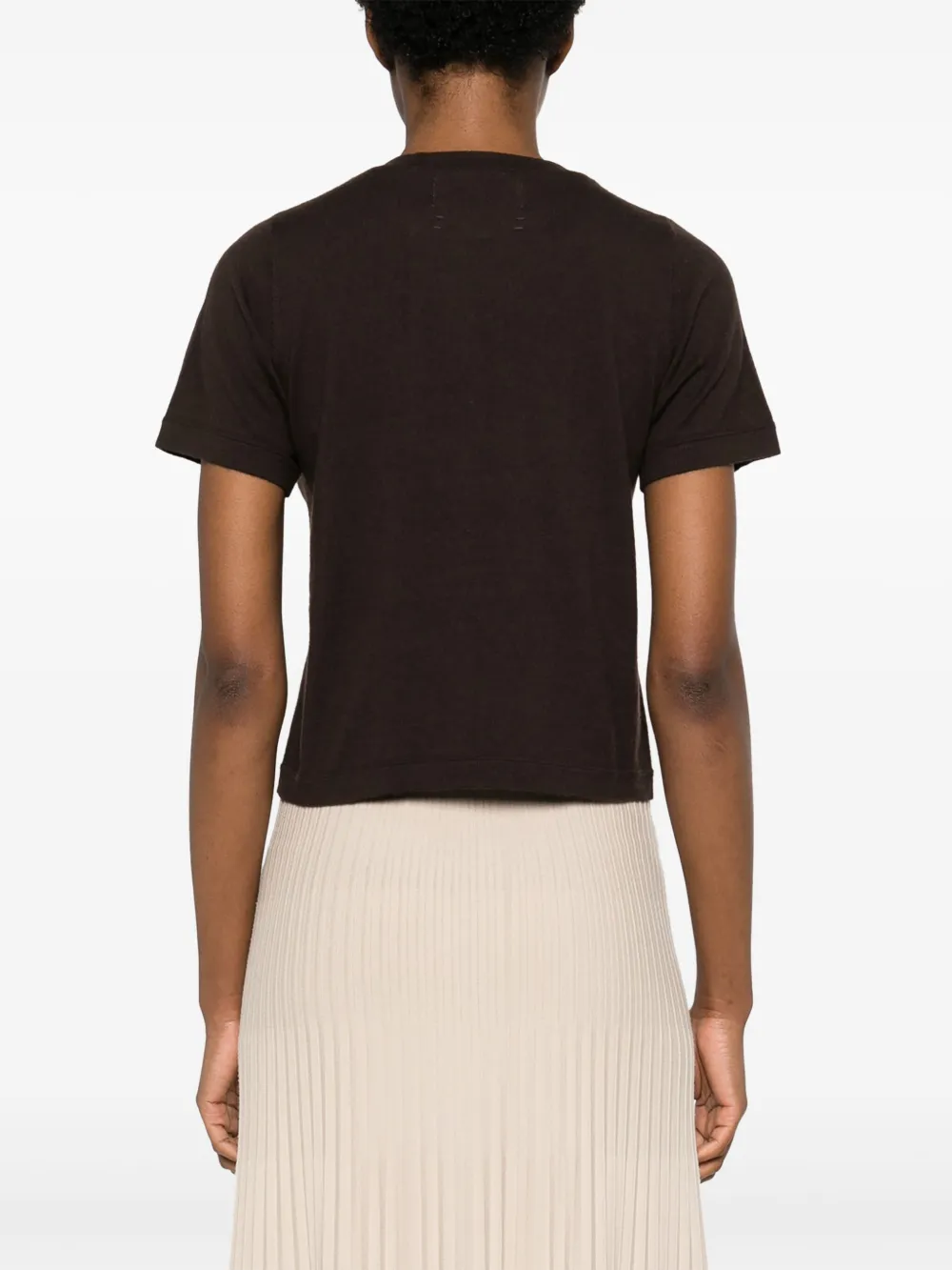 extreme cashmere Tina T-shirt van kasjmierkatoen Bruin