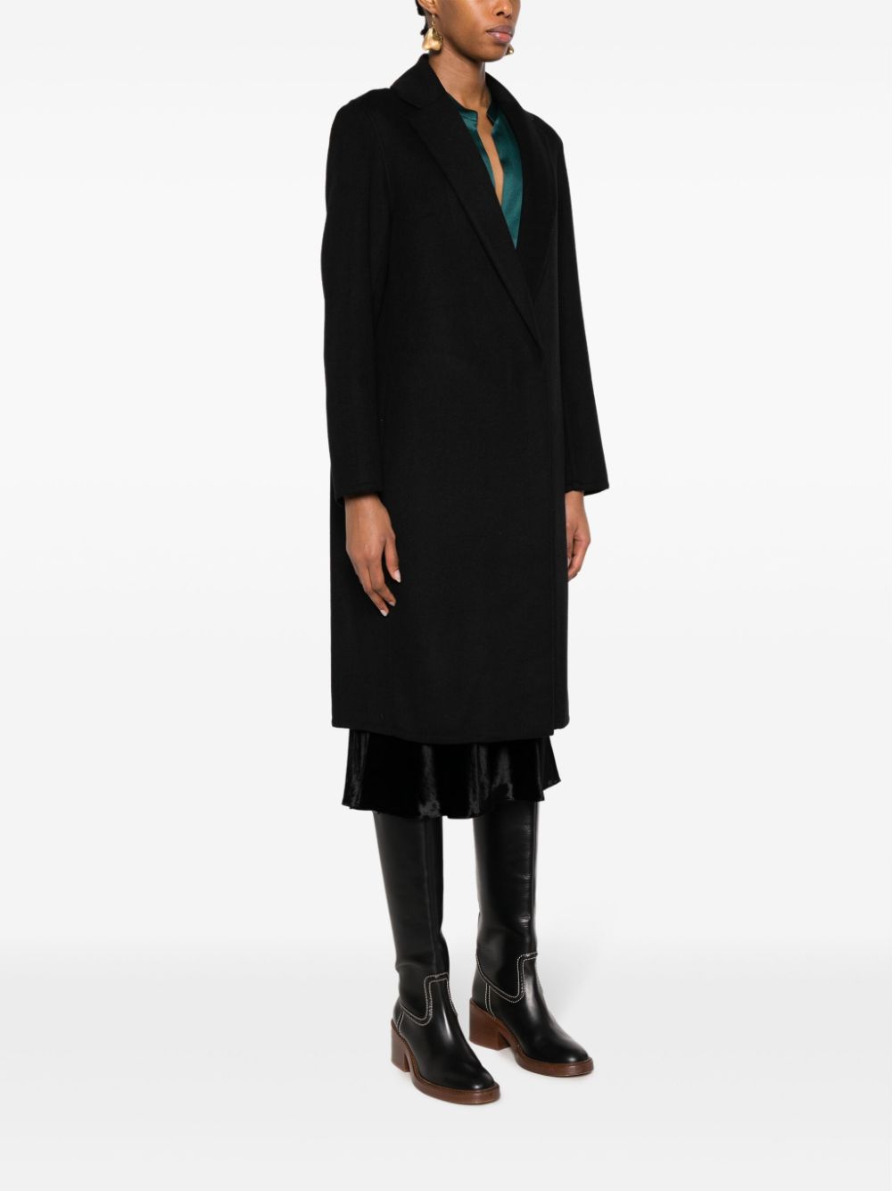 Shop Vince Notched-lapel Trench Coat In Black