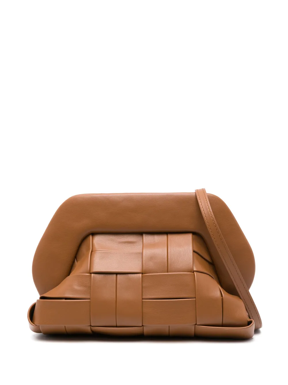 Themoirè Tia interwoven crossbody bag Bruin