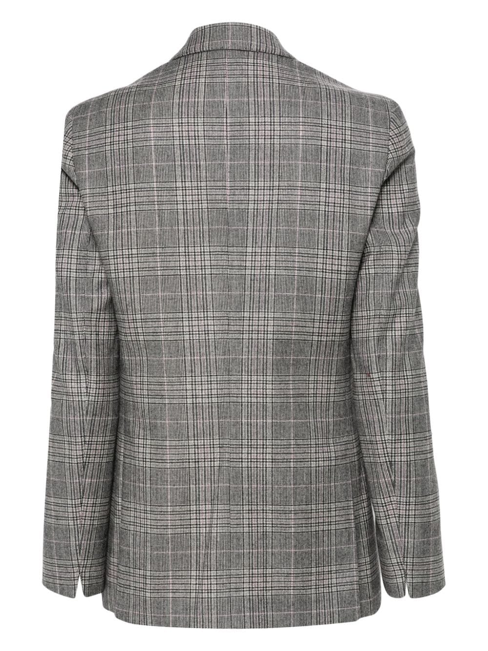 Lardini check-pattern single-breasted blazer - Grijs