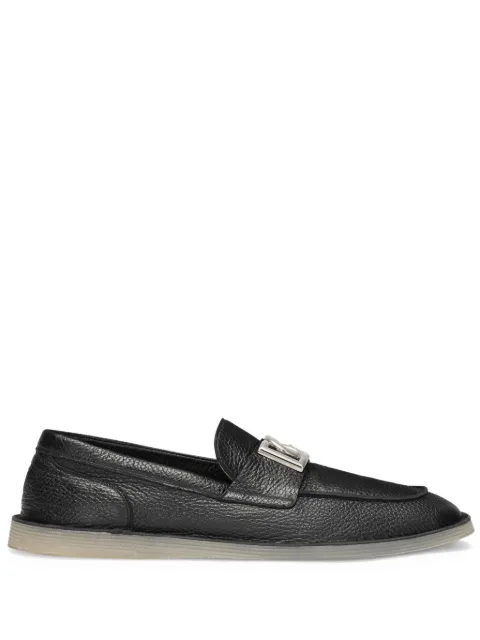 Dolce & Gabbana logo-plaque leather loafers