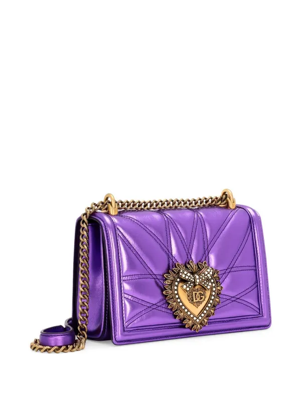 DOLCE&GABBANA devotion バッグ ミディアム Dolce & Gabbana Medium Devotion Shoulder Bag | Purple | FARFETCH