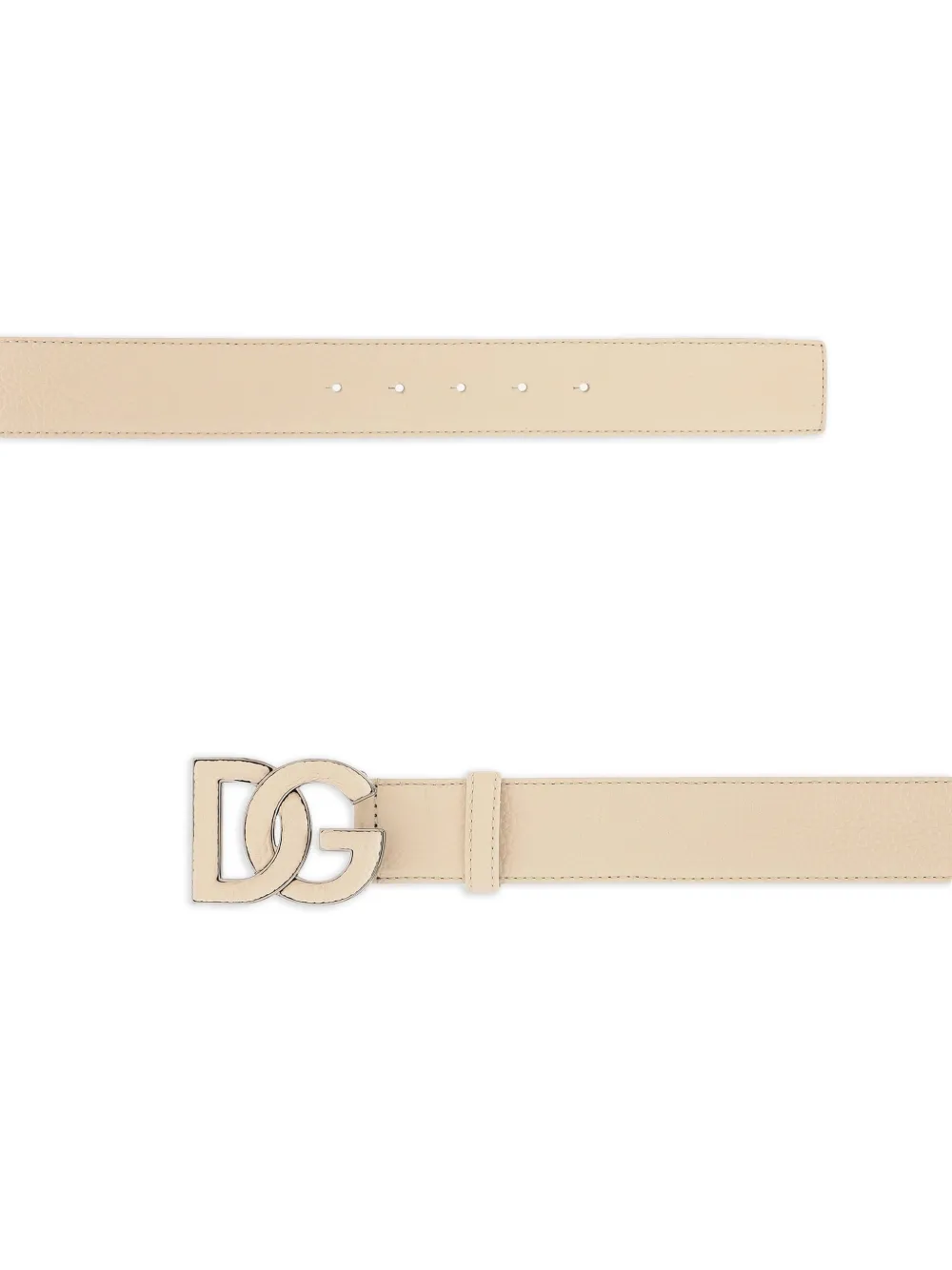 Dolce & Gabbana Leren riem Beige