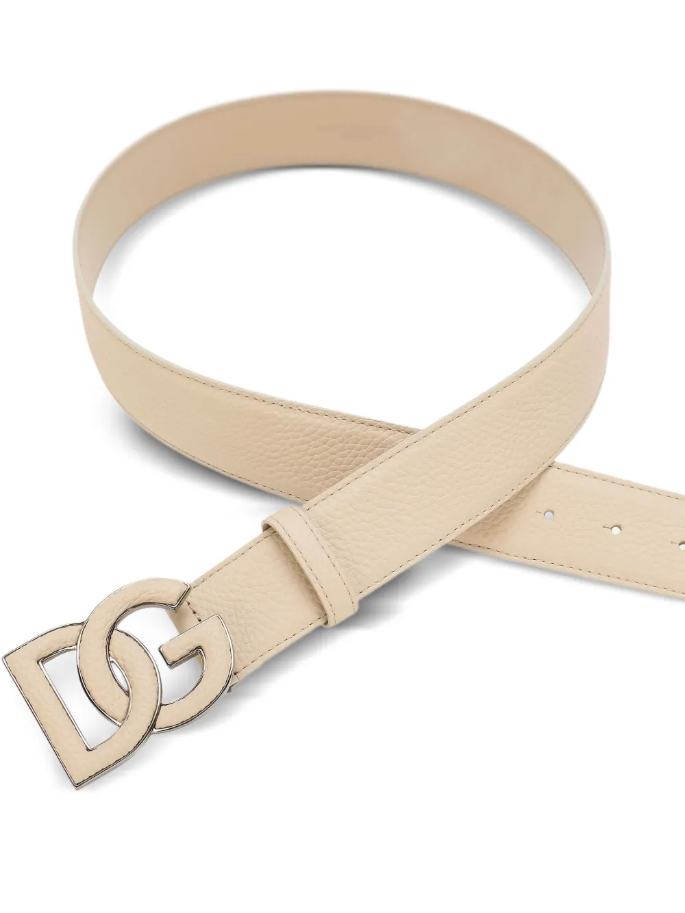 Dolce & Gabbana Leren riem Beige