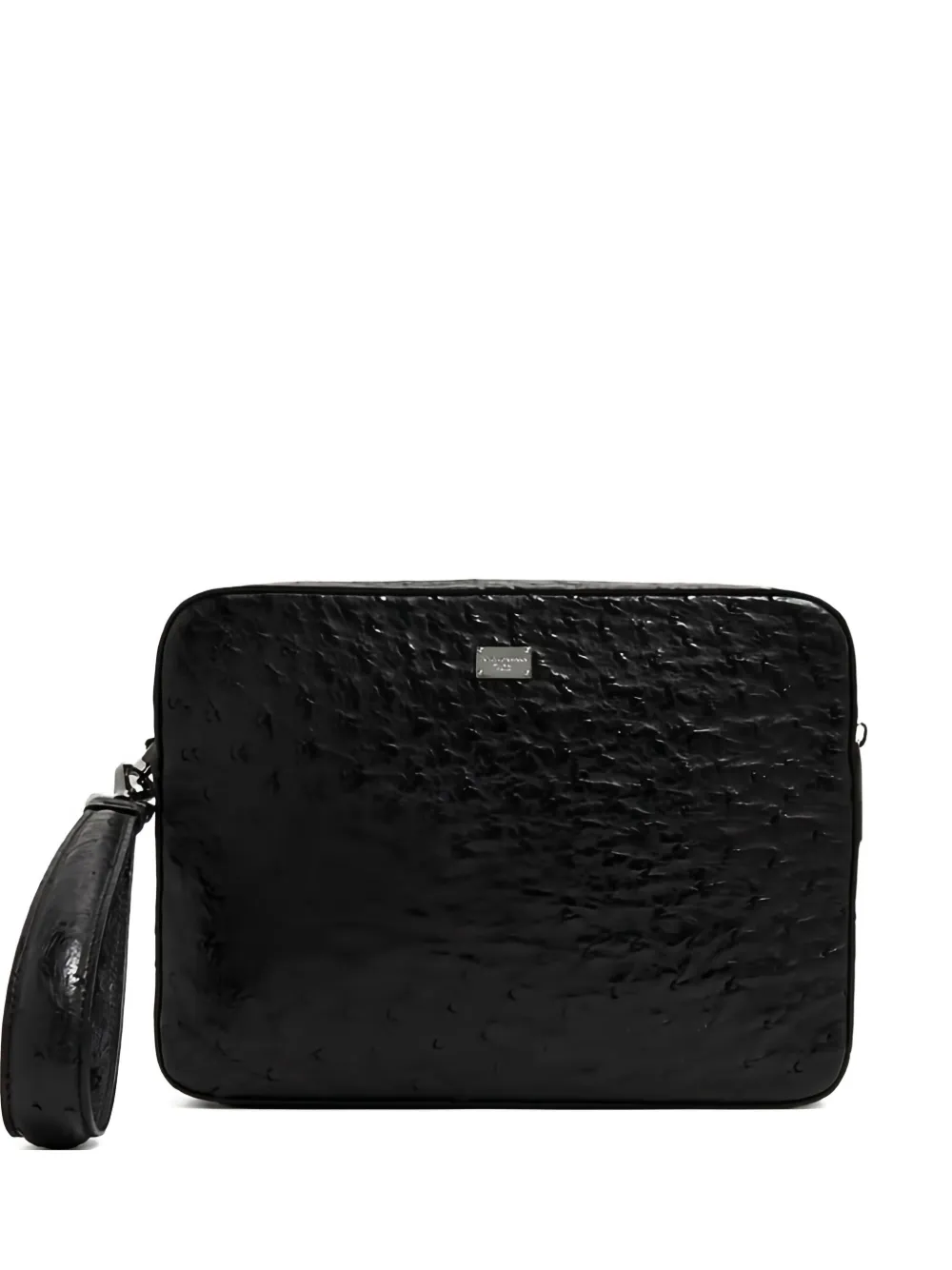 Dolce & Gabbana embossed-leather clutch bag | Black | Image 1