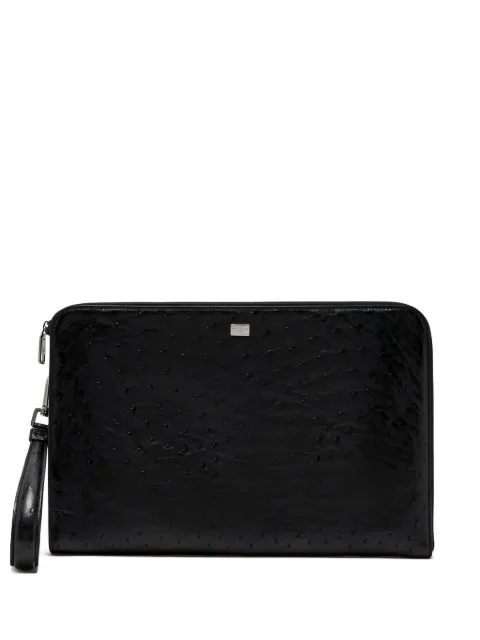 Dolce & Gabbana embossed-leather clutch bag