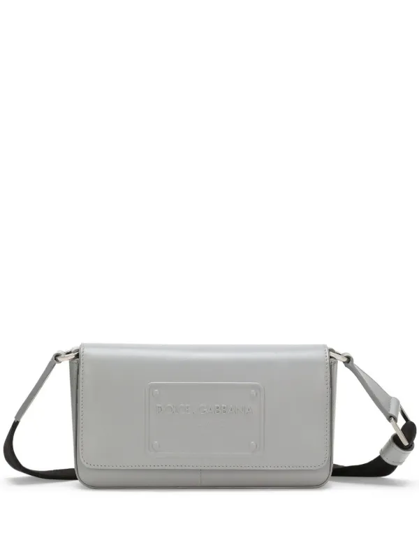 Dolce & Gabbana DGエンボスロゴ ショルダーバッグ Dolce & Gabbana ロゴエンボス ショルダーバッグ | グレー