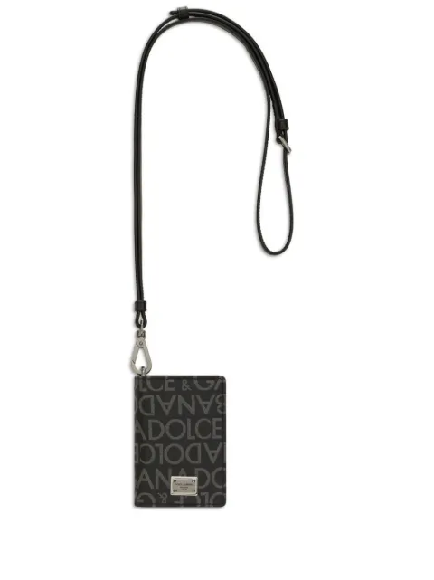 Dolce & Gabbana logo-print leather cardholder