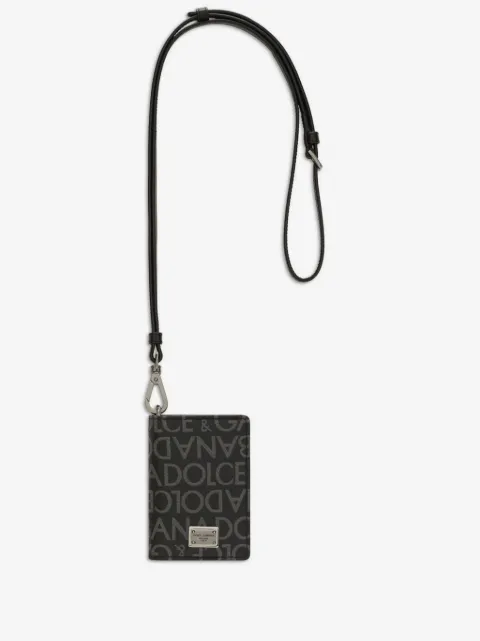Dolce & Gabbana 로고 프린트 가죽 카드홀더