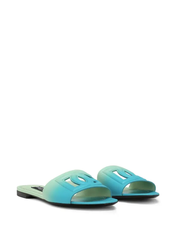 Dolce & Gabbana DG-logo Ombré Slippers | Blue | FARFETCH AO