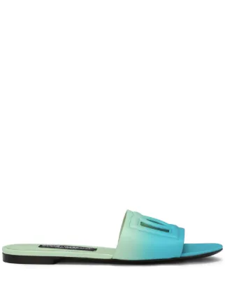 DOLCE & GABBANA オルオハDGフリントシッフアッフフティ Dolce & Gabbana DG-logo Ombré Slippers | Blue | FARFETCH