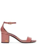 Dolce & Gabbana DG patent-leather sandals - Pink