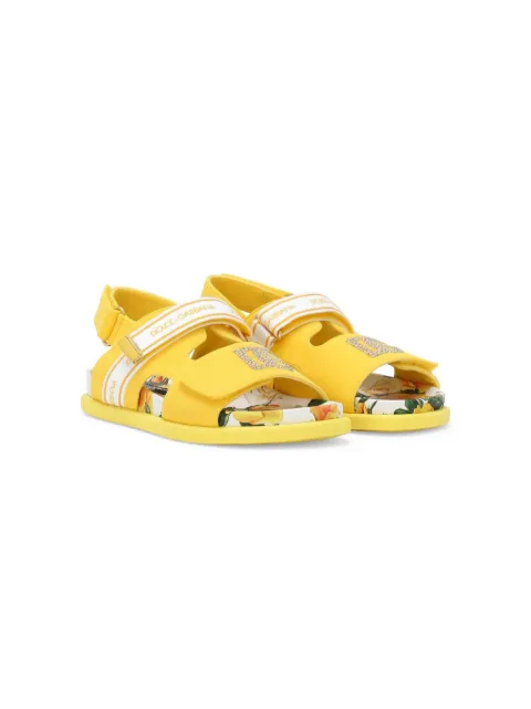 Dolce & Gabbana Kids rhinestone-embellished cotton sandals