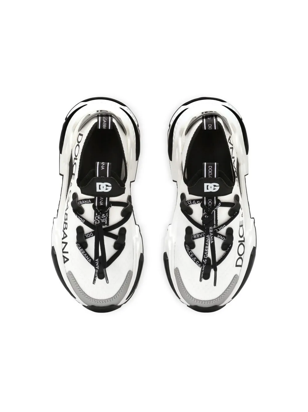 Dolce & Gabbana Airmaster Leather-trimmed Sneakers In White