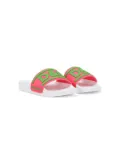 Dolce & Gabbana Kids logo-appliqué slides - Pink