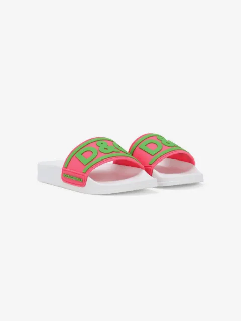 Dolce & Gabbana Kids logo-appliqué slides