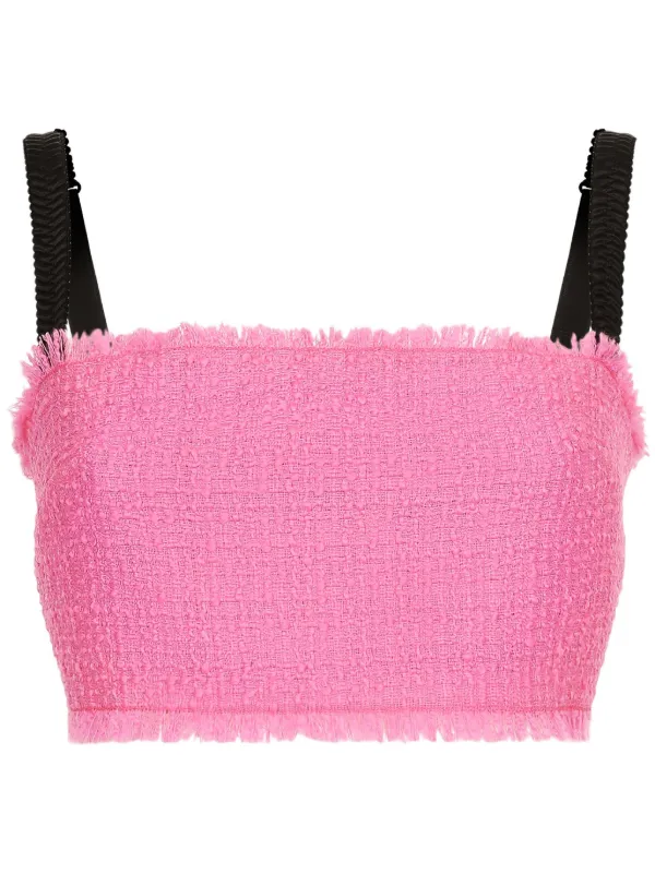 Dolce & Gabbana Rachel ツイード クロップトップ | ピンク | FARFETCH JP