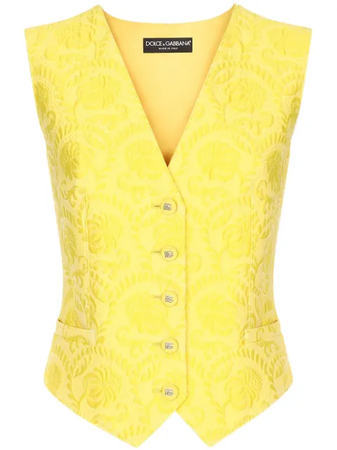 Dolce & Gabbana jacquard cotton-blend waistcoat 
