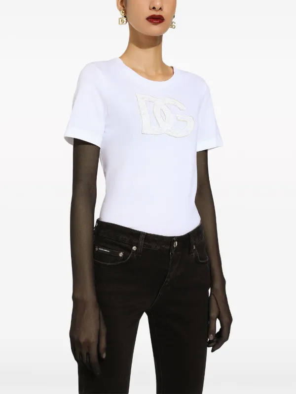 Dolce & Gabbana ブランドロゴ入り Tシャツ ホワイト Cotton T-shirt with logo print in White for Men