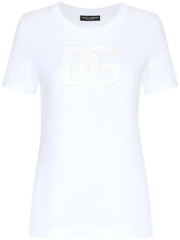 Dolce & Gabbana ブランドロゴ入り Tシャツ ホワイト Cotton T-shirt with logo print in White for Men