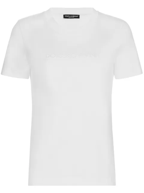 Dolce & Gabbana logo-embossed cotton T-shirt 