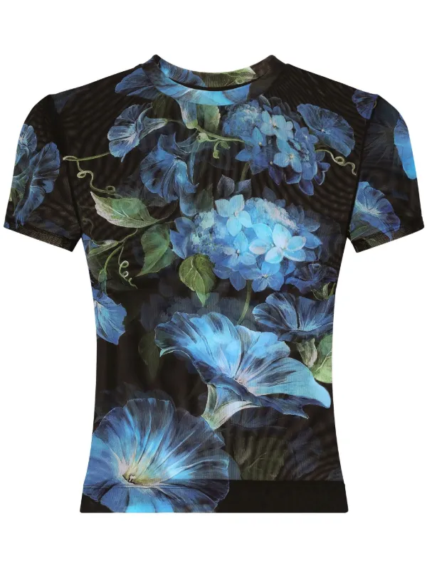 Dolce & Gabbana floral-print Sheer Top | Black | FARFETCH