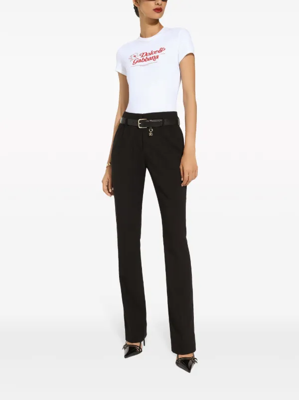 Dolce & Gabbana logo-print cotton-blend T-shirt - Farfetch