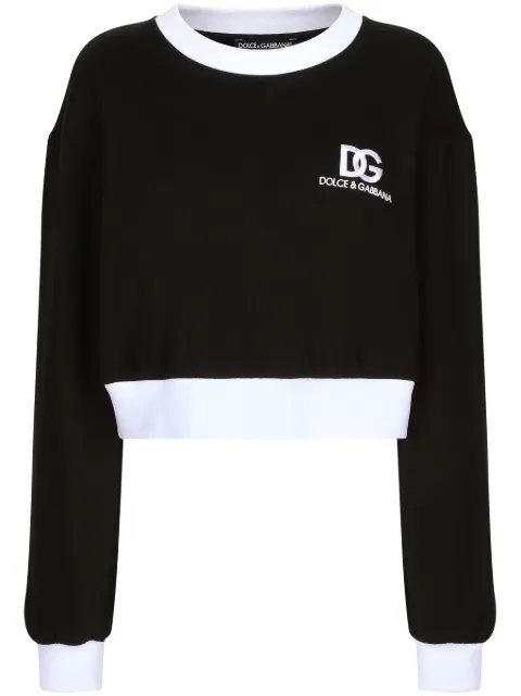 Dolce & Gabbana logo-print cotton-blend sweatshirt 