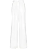 Dolce & Gabbana floral-lace long-length palazzo pants - White