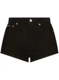 Dolce & Gabbana logo-patch denim shorts - Black