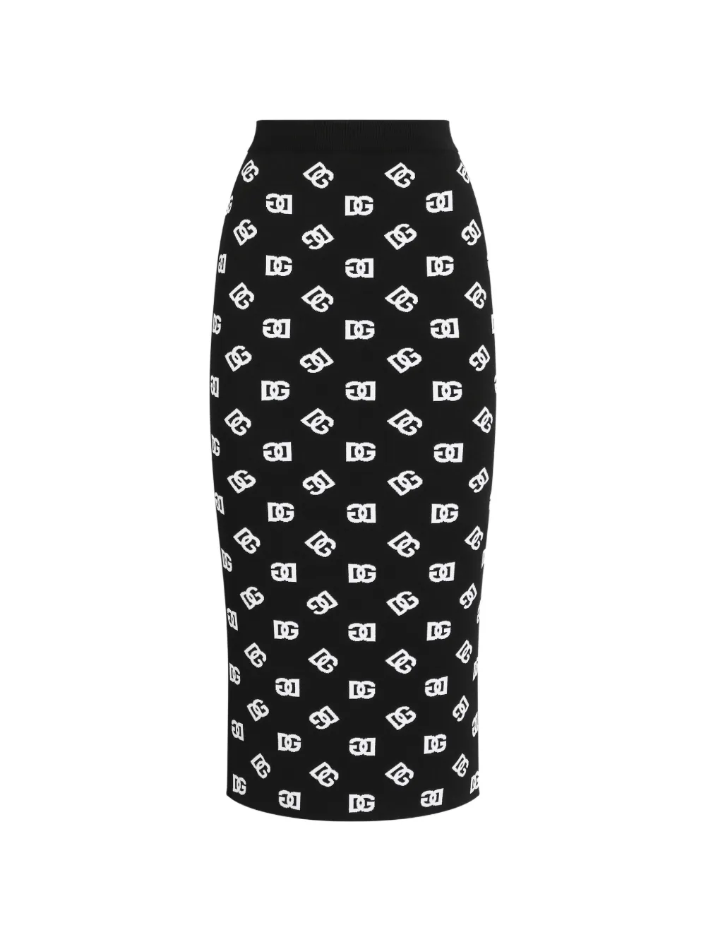 Dolce & Gabbana DNA gebreide mini-rok met logo-jacquard Zwart