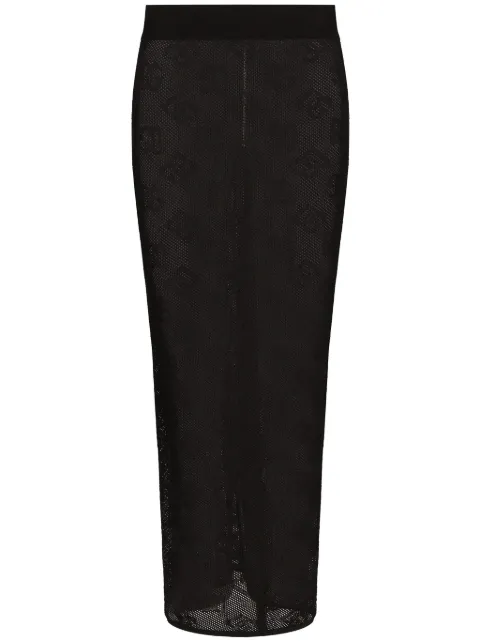 Dolce & Gabbana DG-jacquard midi skirt