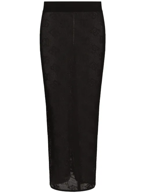 Jupe mi-longue à motif en jacquard - Dolce & Gabbana - Modalova
