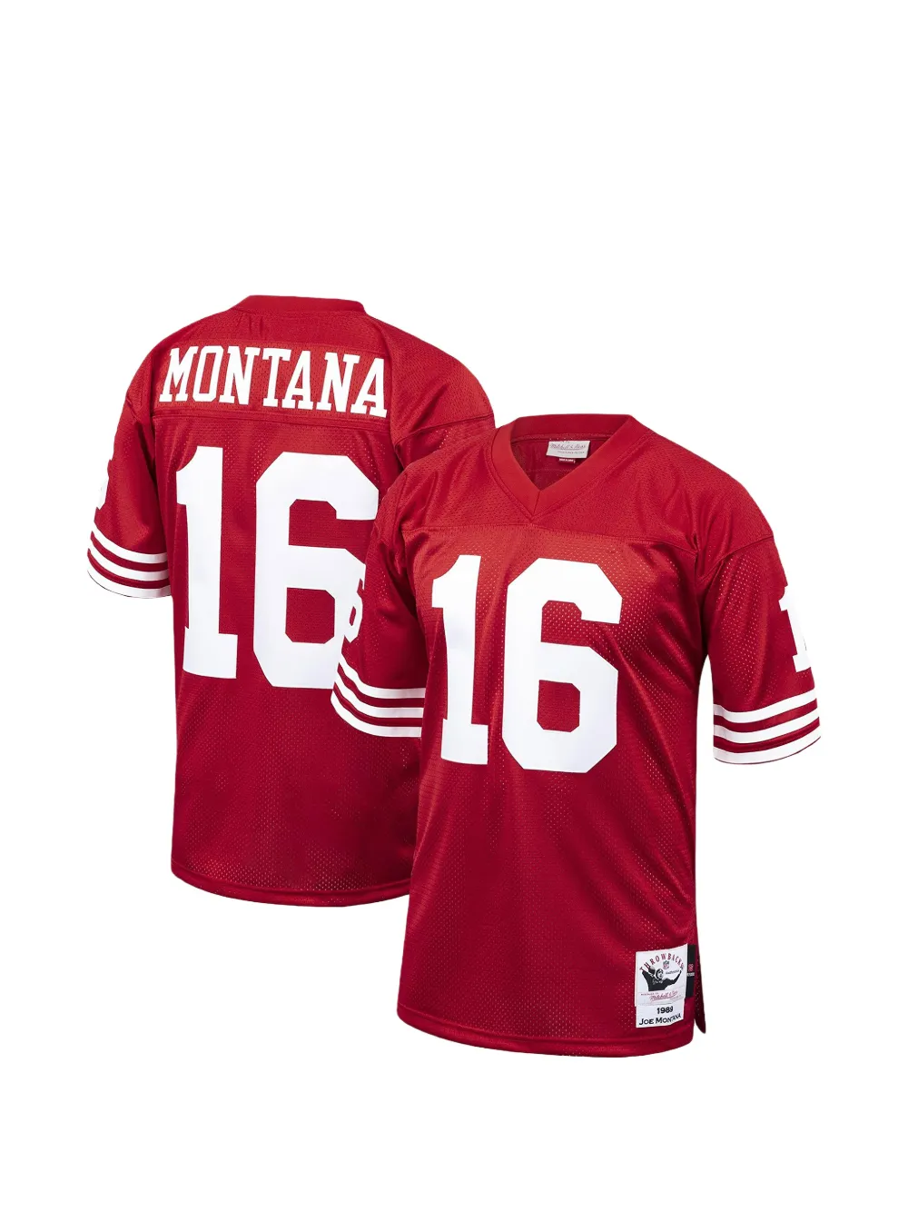 Mitchell & Ness NFL San Francisco 49ers 1989 Joe Montana T-shirt Rood