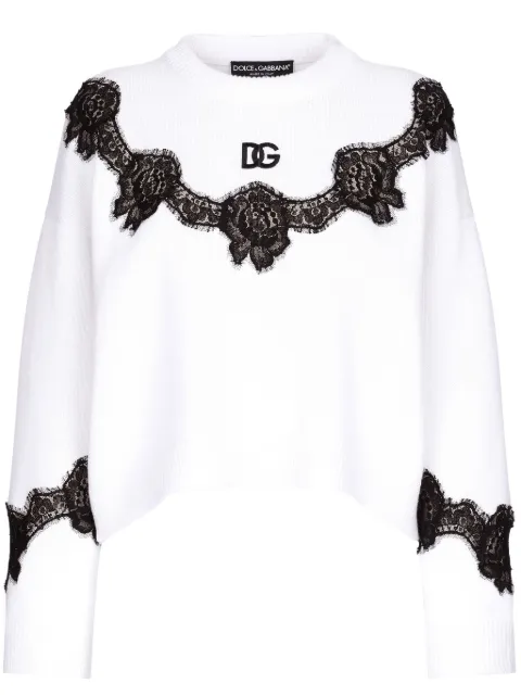 Dolce & Gabbana lace-insert jumper