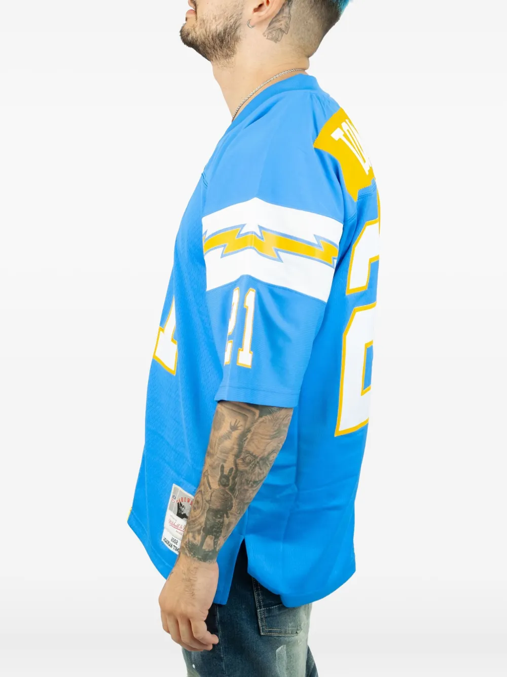 Mitchell & Ness Split Legacy Jersey NBA SD Chargers 2002 Ladainian Tomlinson t-shirt - Blauw