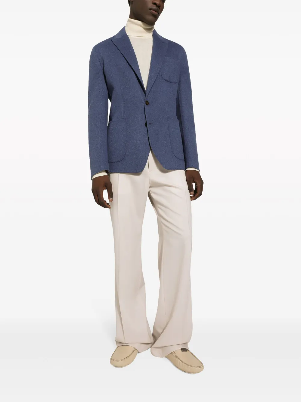 Shop Dolce & Gabbana Portofino Virgin-wool Blazer In Blue