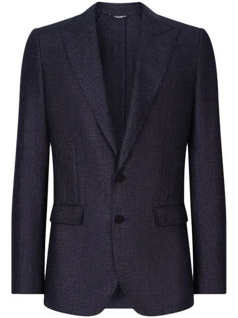 Dolce & Gabbana single-breasted linen-blend blazer