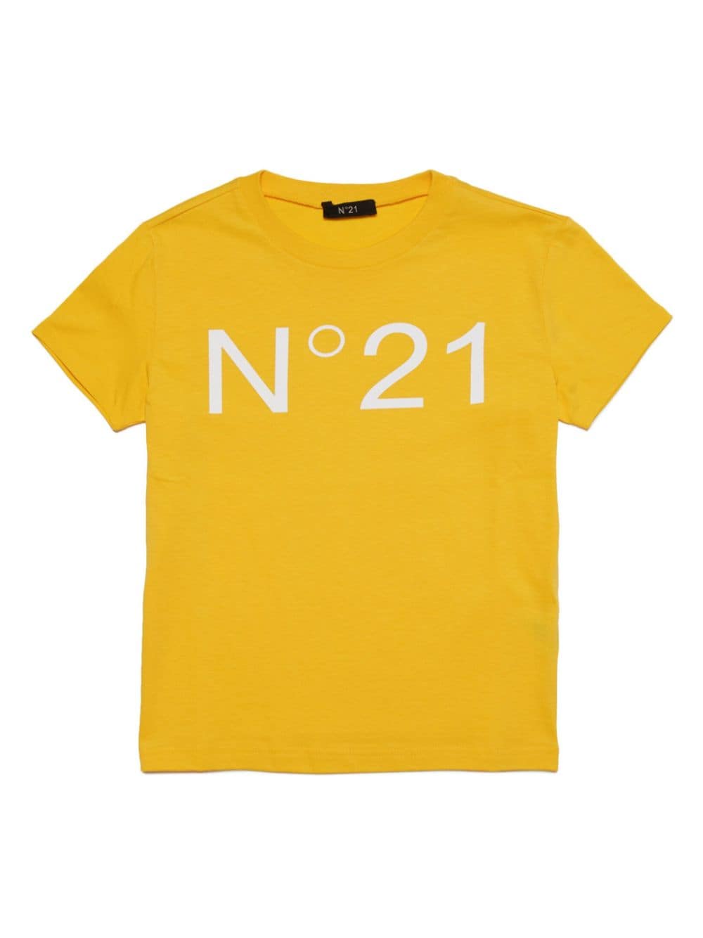 N°21 T-shirt Mit Logo-print In Gelb