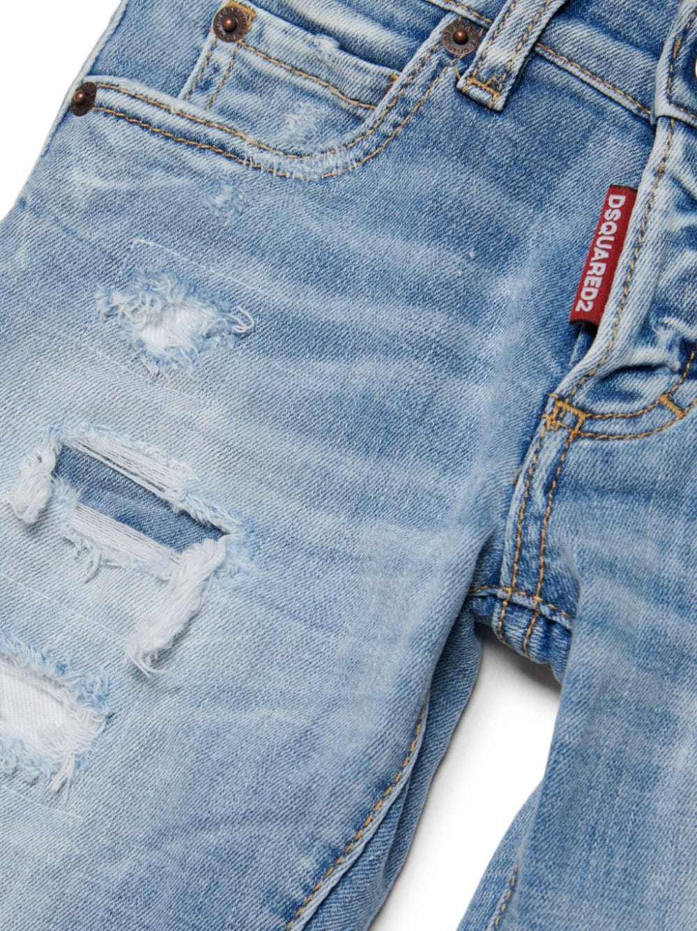 Shop Dsquared2 Clement Straight-leg Jeans In Blue
