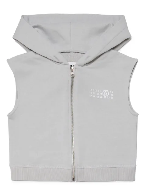 MM6 Maison Margiela Kids gilet en coton à logo imprimé 