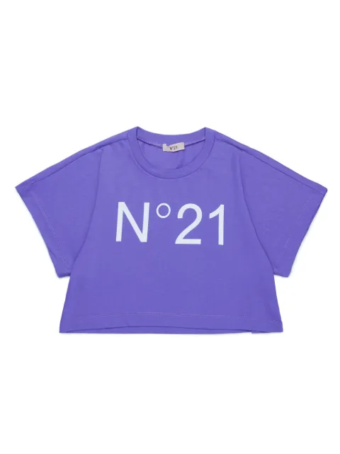 Nº21 Kids logo-print cotton T-shirt