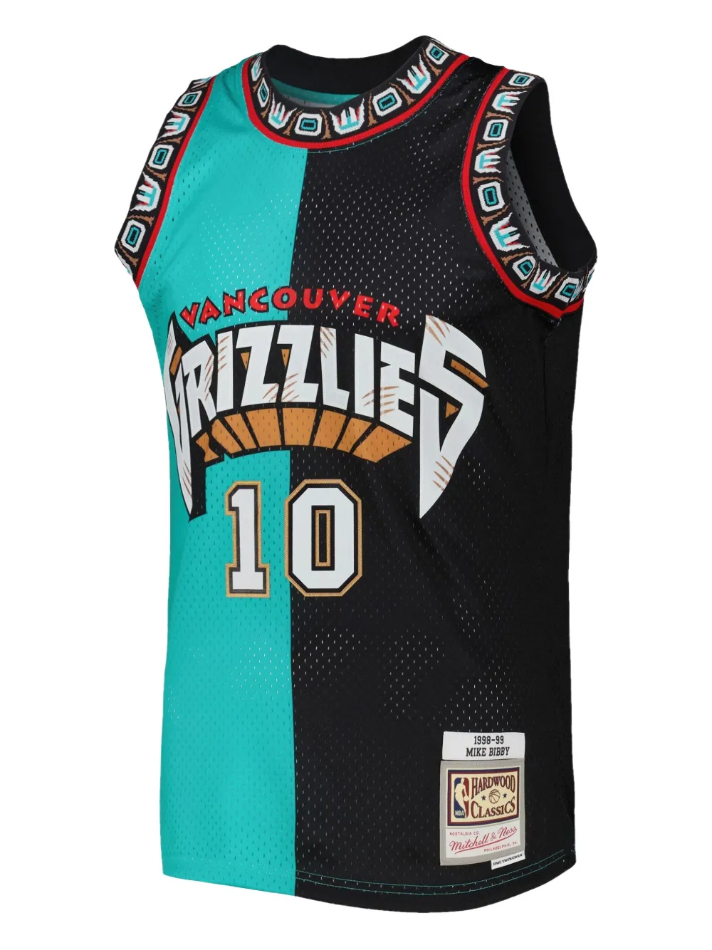 Mitchell & Ness x NBA Vancouver Grizzlies 2000 Mike Bibby Split Swingman tanktop - Zwart