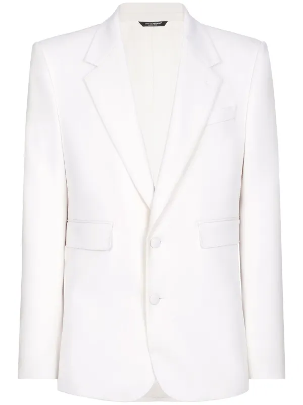 Dolce & Gabbana ブランドロゴ パデッドジャケット ホワイト Dolce & Gabbana logo-print baseball jacket - White