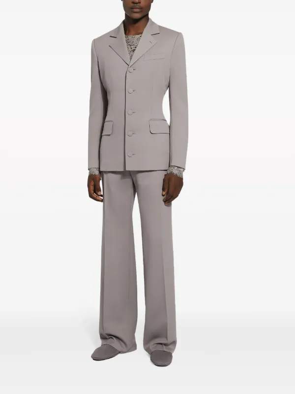 ボトムスその他 Dolce & Gabbana Grey Virgin Wool Blend Blazer Dolce & Gabbana single-breasted virgin-wool Blazer | Grey